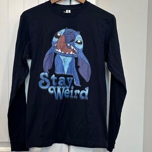 Disney Long Sleeve Shirt - Navy Stitch Design